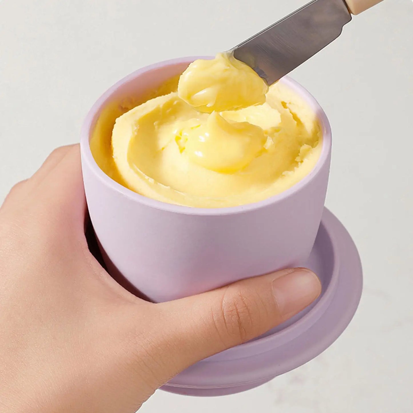 French Butter Crock For Counter With Lid Spreadable Butter Silicone Bell Style Butter Jar Butter Dish Butter Keeper Holder Jar