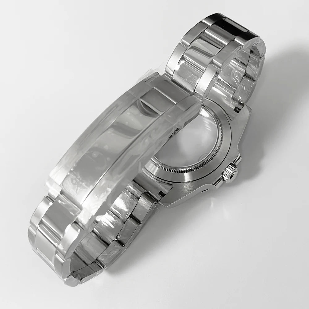 39mm EXP 24 Hours Fixed Bezel NH34 NH35 NH36 NH38 Sapphire Glass Watch Case Solid Bracelet Stainless Steel ETA2824 PT5000 Case