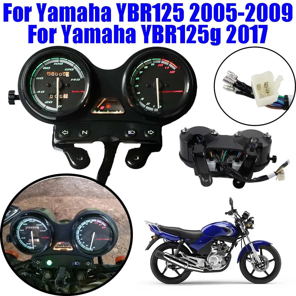 Motorcycle Speedometer Dashboard Gauge Odometer Tachometer Instrument Meter For Yamaha YBR125 YB125 2005 - 2009 YBR 125 YBR125g