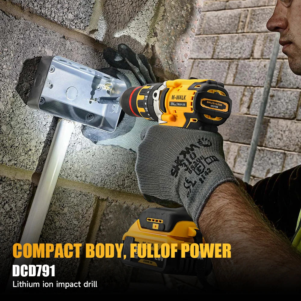 DCD791 Brushless Electric Drill 2000RPM Cordless Drill Electric Screwdriver Home Electric Drill Tools For Dewalt 20V Battery Pin