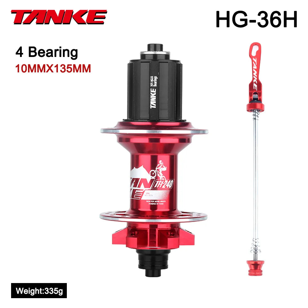 TANKE 120 Click Hub Bearing MTB Hub Front Rear 32 36 Holes Disc Brake Bicycle Hubs 7 8 9 10 11 12 Speed Quick Release 6 Pawl Hub