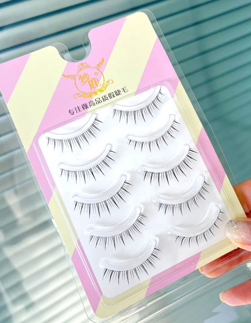 Dream Deer False Eyelashes A Type Eyelashes Upgraded Lash V-shaped 0.14mm Transparent Stem Soft Natural Eye Lashes Mink