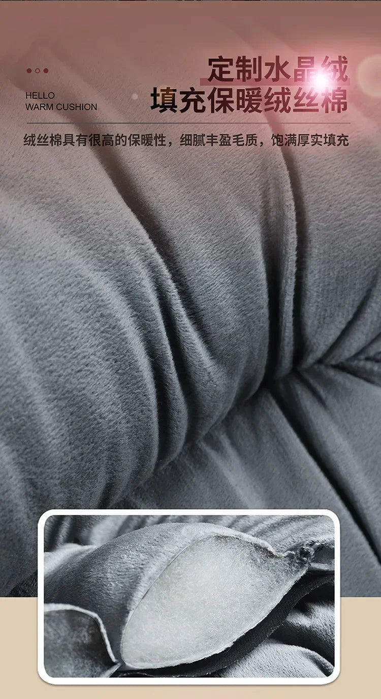 Winter Warm Car Seat Cushion Front Single Seat Rear Seat Cushion Down Plush Butt Cushion Chair Cushion with Backrest