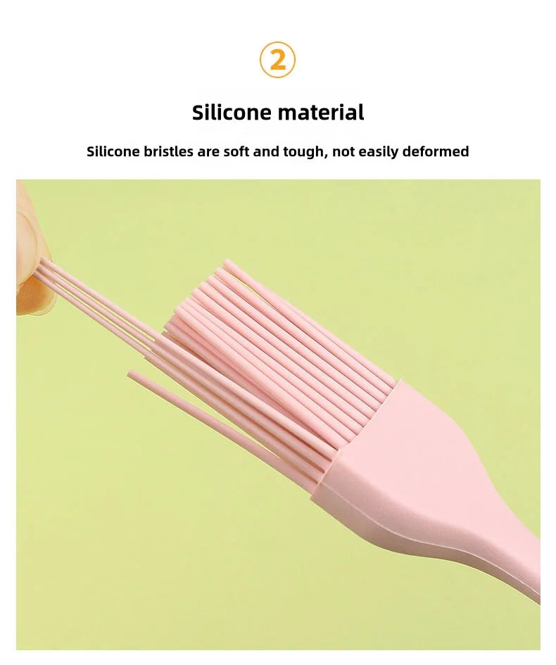 In Stock Silicone Integrated Small Size Oil Brush Barbecue Brush Household Lint-Free Baking Brush Pancake Oil Brush
