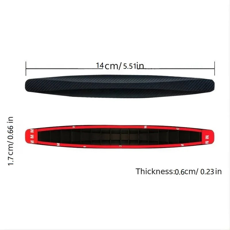 New scratch resistant adhesive protective strip for the universal bumper of automobiles adds aesthetic accessories to the car