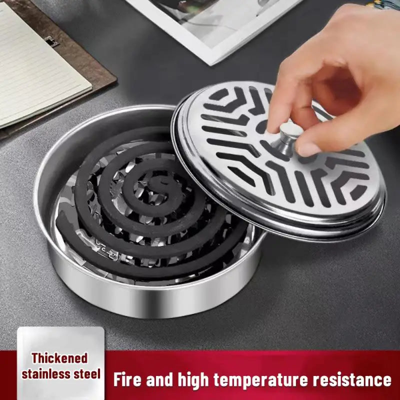 2024 Mosquito Coil Holder Mosquito Coil Box With Cover Mosquito Coil Tray Nail Tooth Mosquito Coil Holder Household Ash