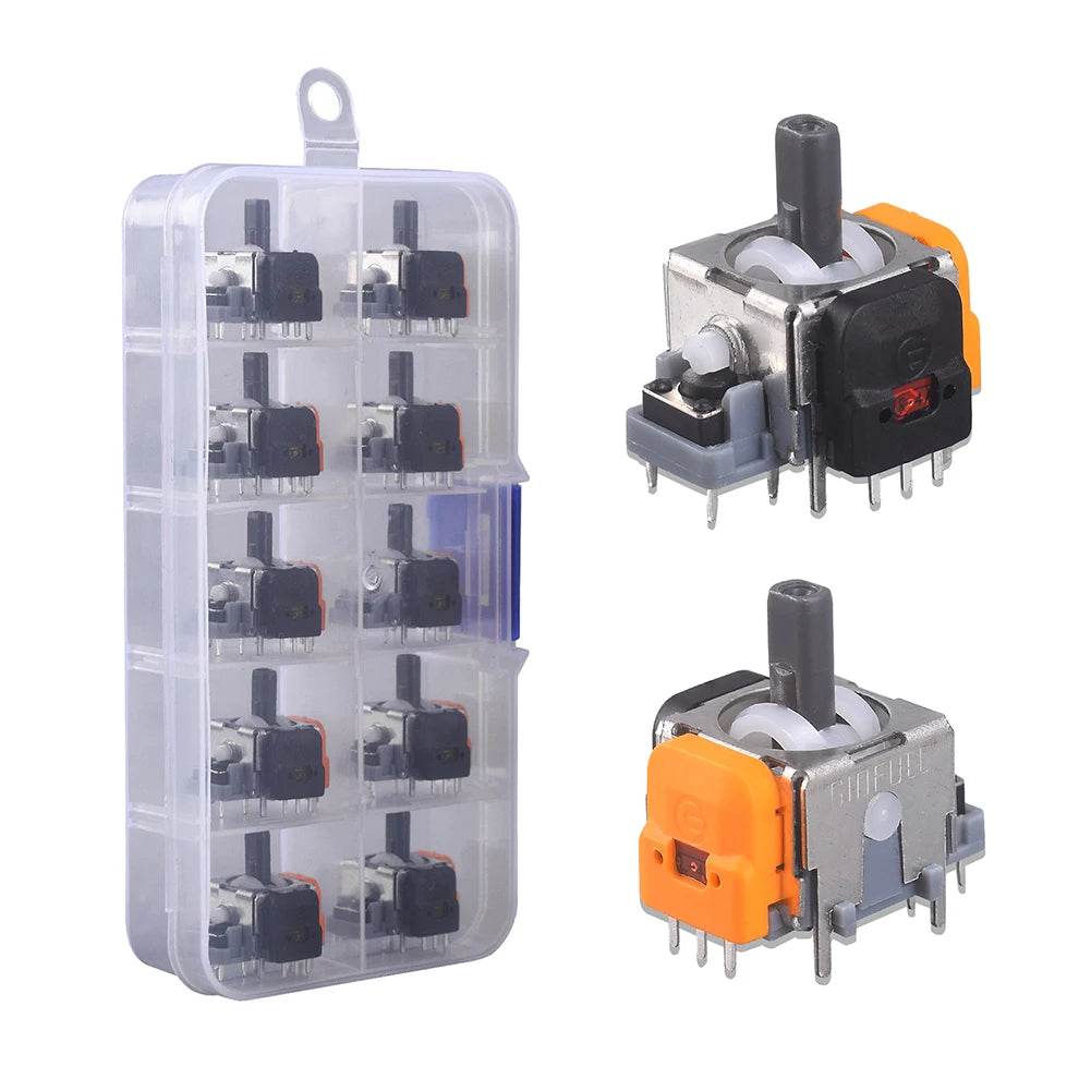10Pcs 3D Hall Effect Joystick High Precision No Drifting Thumbsticks Module Repair Parts Adjustable for PS4/5 for XBox/Switch