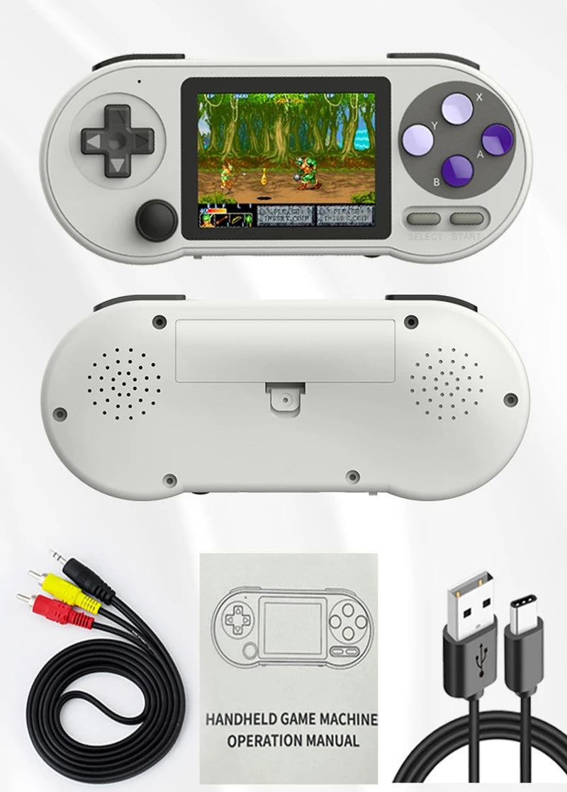 SF2000 Portable Handheld Game Console 3 Inch IPS Retro Video Game Player Built-in 6000 Games For SFC FC GBA Kid Gift AV Output