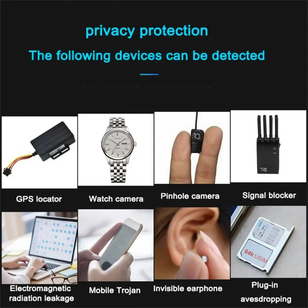 K18 Multi-function Anti-Candid Cam Wireless Lens Device Finder 1MHz-6.5GHz GSM Audio Bug Finder GPS Signal RF Tracker Detect