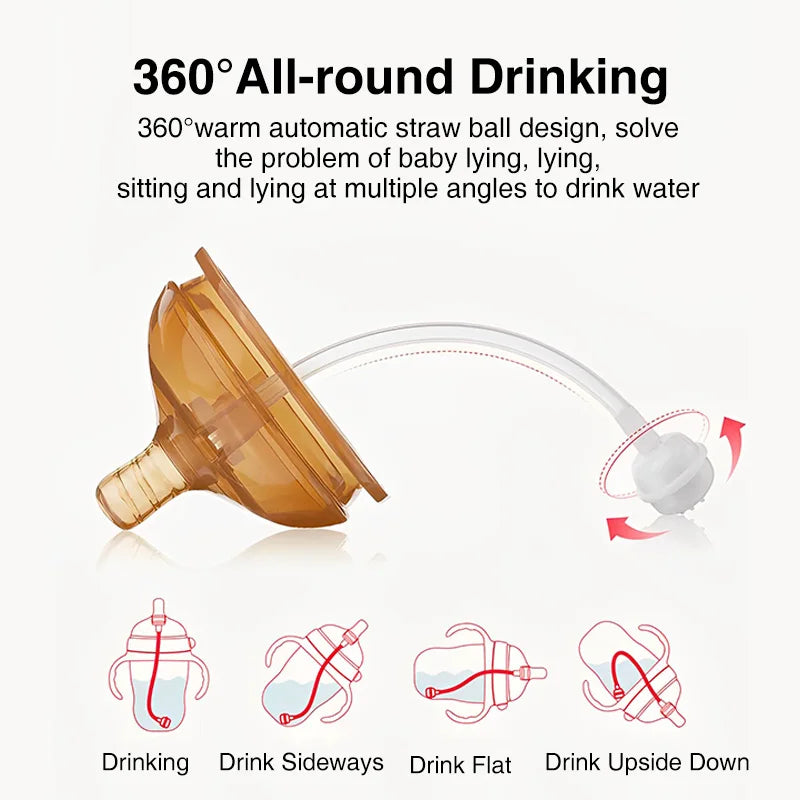 Dr.isla Silicone Baby Bottle Feeding Bottle with Handle for Baby Weaning Anti-Choking Nipple Bottle for Baby 0-9 Month 150/250ML