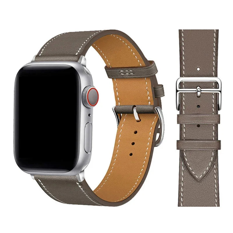 Leather Loop Band for Apple Watch Ultra 49mm 45mm 40mm Sport Strap Wristband Bracelet for IWatch Series 10 9 8 7 6 3se 42mm 46mm