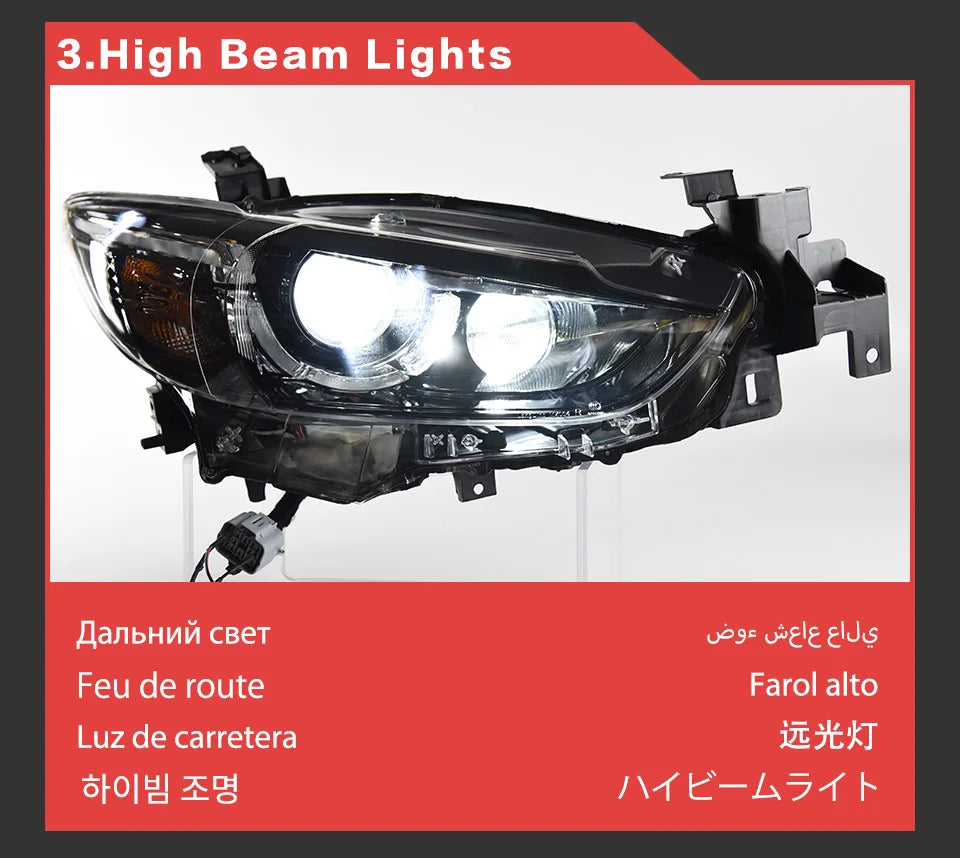 Auto Parts For Mazda 6 Atenza Headlights 2013-2016 latest Styling LED Daytime Lights Dual Projector Car Accesorios Modified
