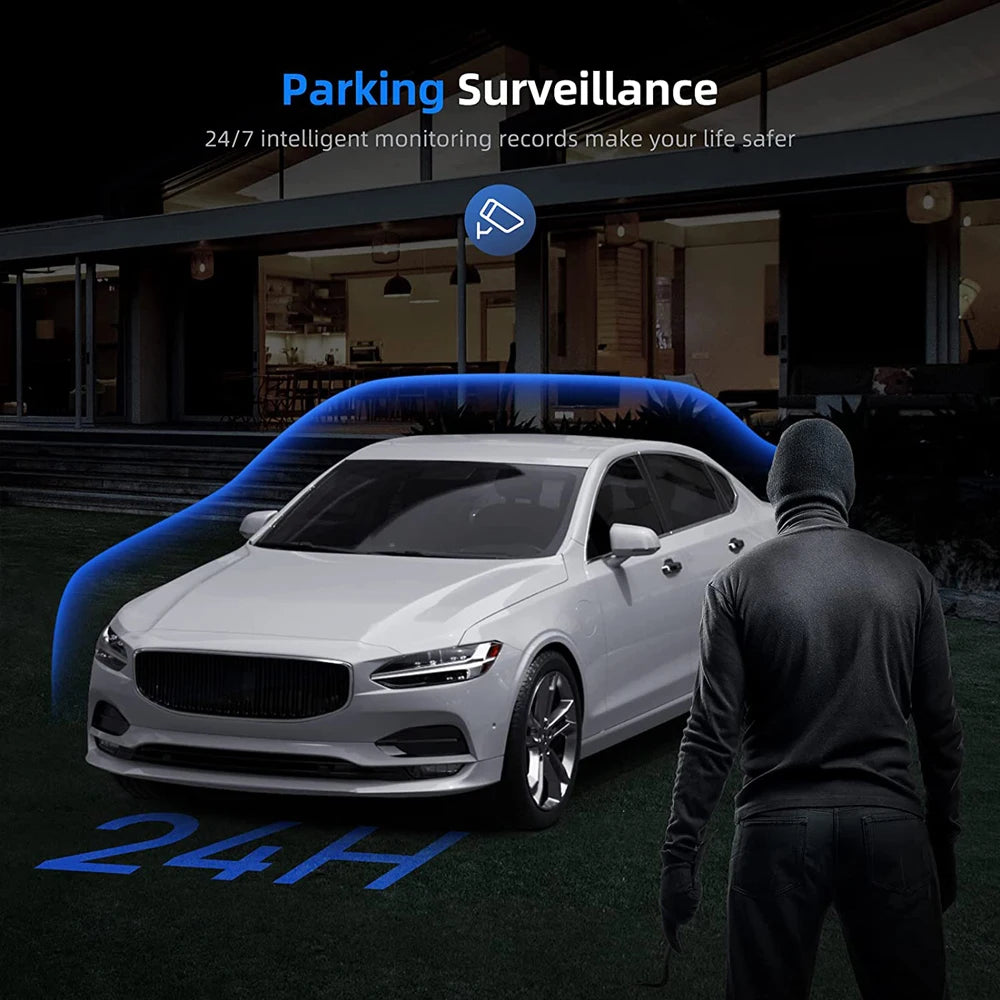 Car DVR 10 Inch 4K GPS WIFI Mirror Dash Cam Dual Lens Dashcam IPS Screen Car Camera Drive Recorder Stream RearView Mirror