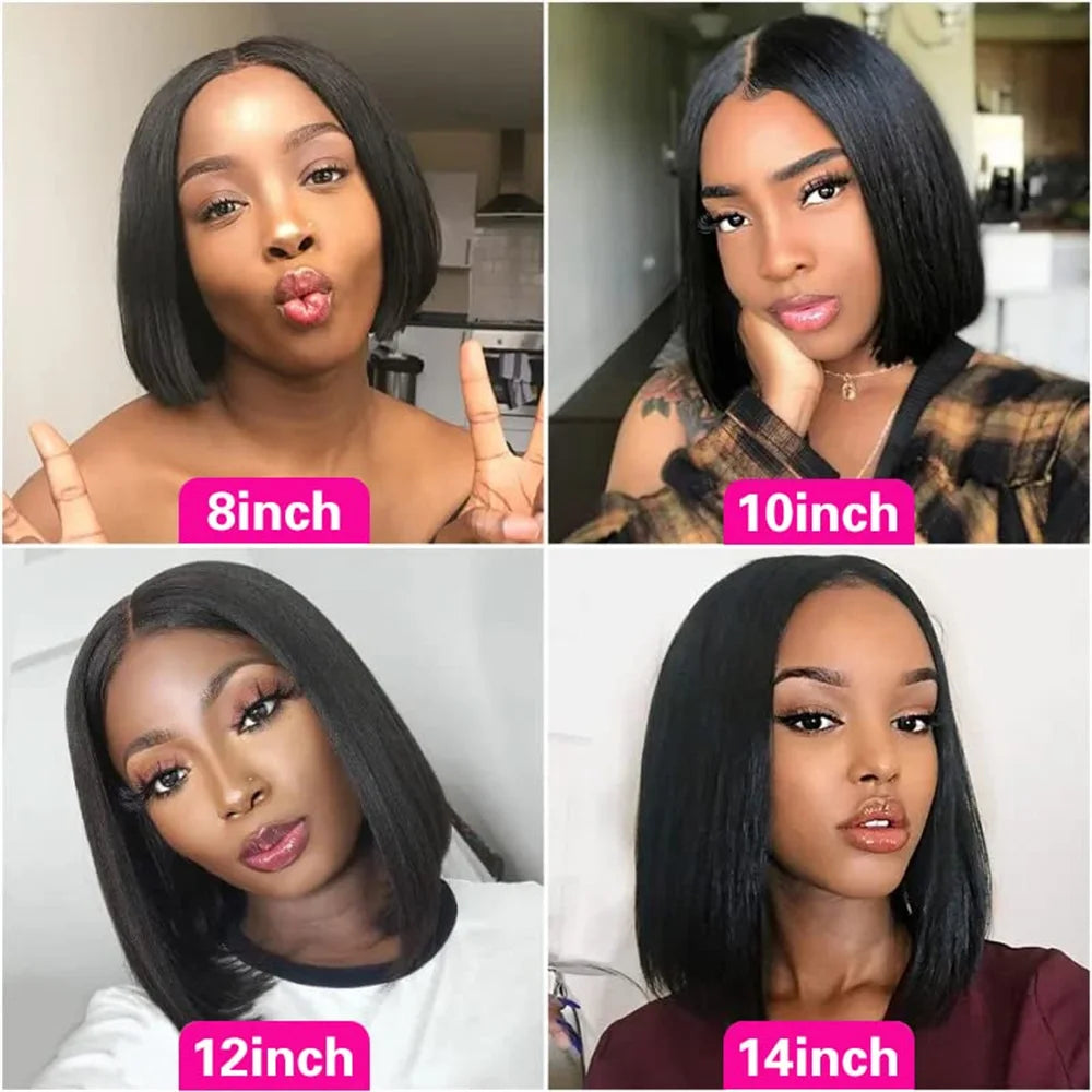 Bone Straight Bob 13x4 Lace Front Human Hair Wigs 13x4 Lace Frontal Wig Transparent Lace Frontal Wig Brazilian Remy Hair Wigs