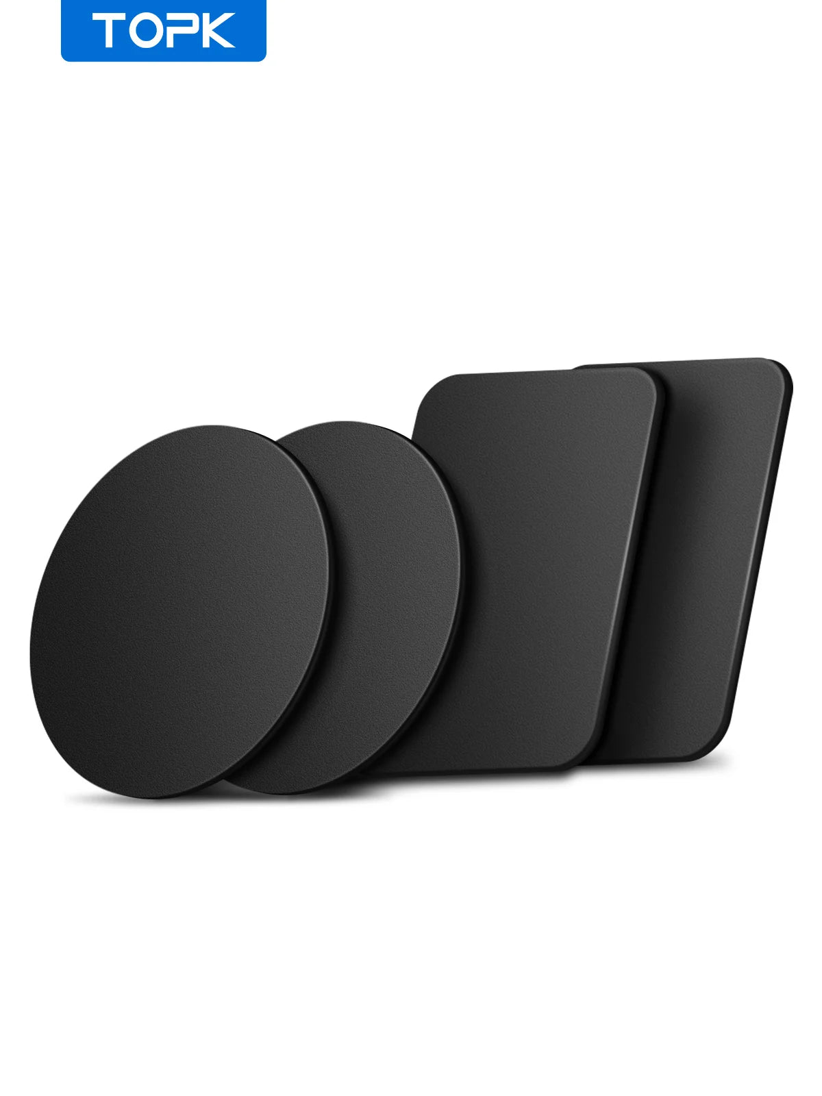 TOPK Metal Plate for Magnetic Car Phone Holder, 4Pack Universal Replacement Phone Car Mount for Magnetic Holder Cradle&3M Adhesi