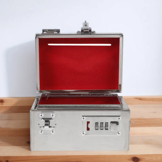 Steel Password Piggy Bank Metal Money Saving Box Unbreakable Cash Bank for Adults Bedroom Office Decoration Money Box for Adults