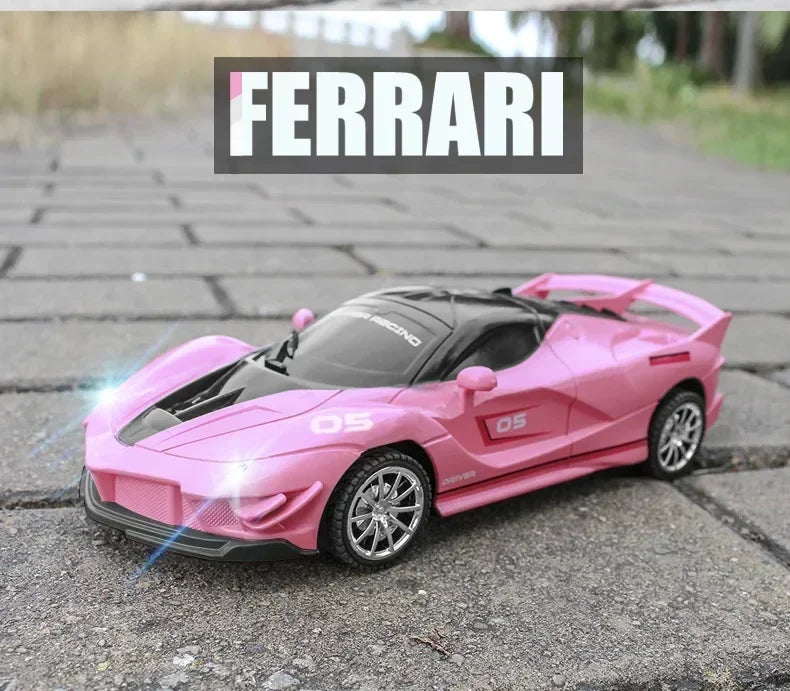 1:18 Radio Remote Control Car Chargeable RC Car High Speed 15km/h 2.4G With LED Light Toys for Boys Girls Vehicle Racing Hobby