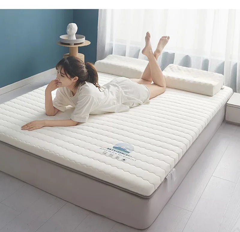 Mattress Topper  Knitted Cotton Soft Foam Tatami Mattresses Intercalated Latex Thickened Sponge Cushion Folding Mattresses Mat