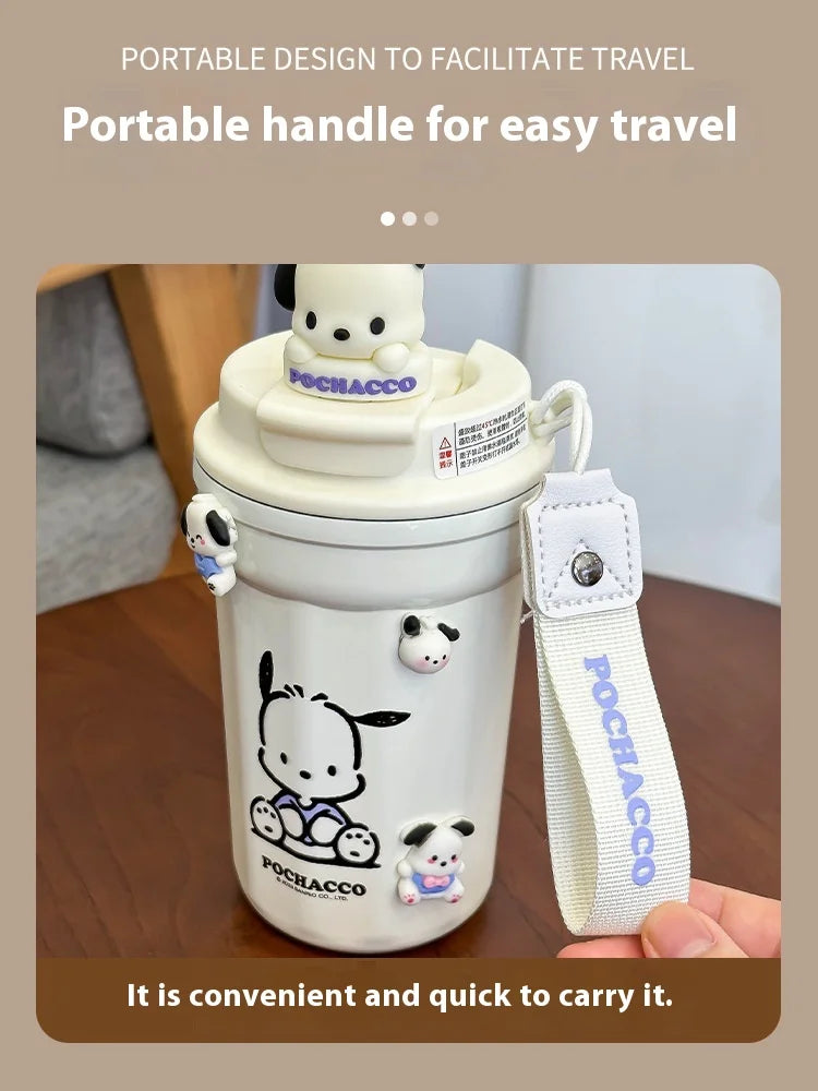 Cute Cartoon Children Insulated Cup With High Appearance 304 Stainless Steel Large Capacity Student Children Portable Water Cup