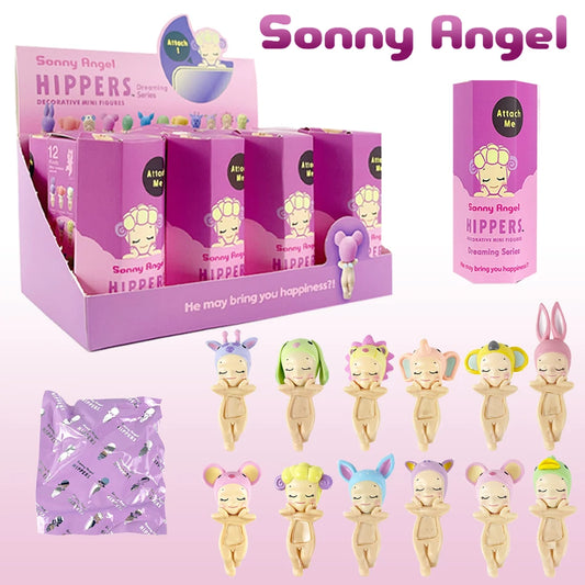 Sonny Angel In Stock Lying Down Hippers Action Figures Cute Mysterious Surprise Toy Anime Model Doll Children Christmas Gifts