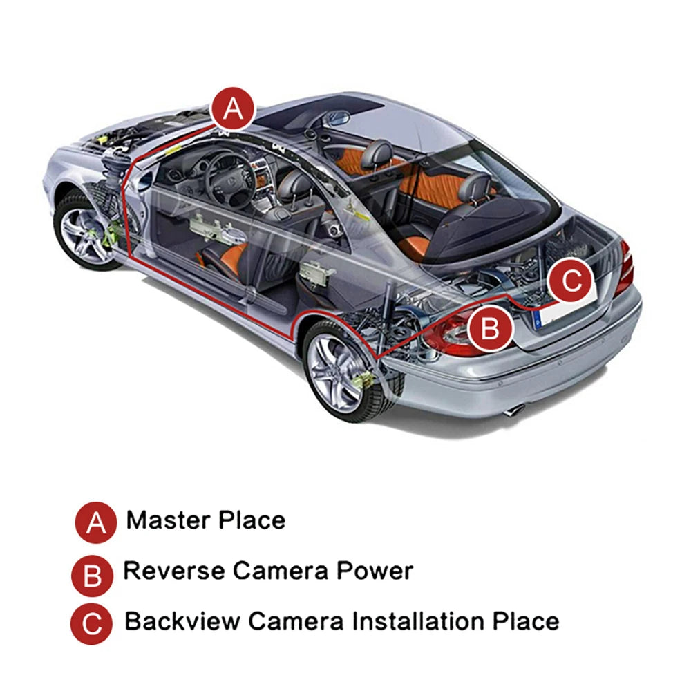 Car Reverse Rear View Camera High Definition Color Image Video Night Vision 120 Degree Wide Angle Cameras