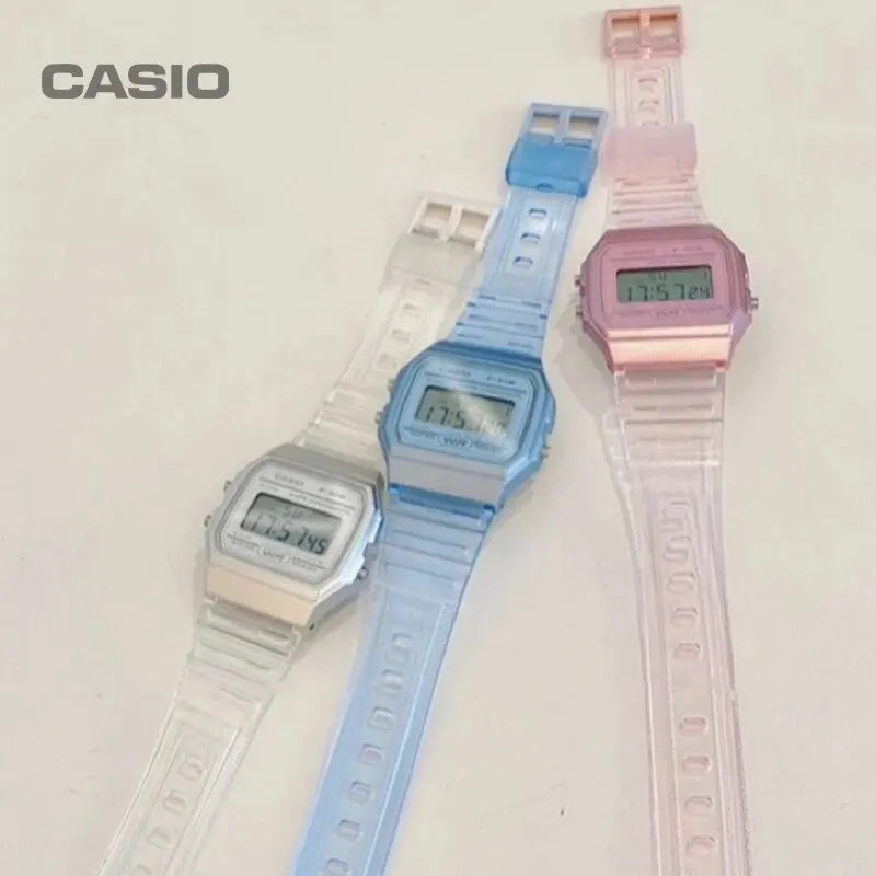 Casio F-91WS Square Electric Watch Resin Outdoor Waterproof Sports Women Men Student Watch Digital Stopwatch Automatic Calendar