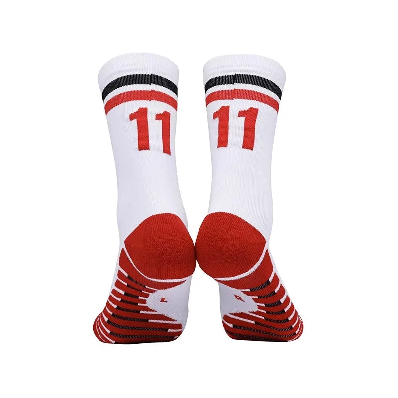 High Qality Number 30 7 Football Socks Adult Men Non-Slip Soccer Sports Outdoor Jog Running Cycling Fast-drying Breathable Sock