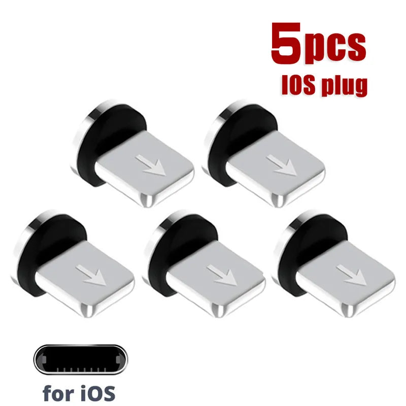 USLION 5PCS Type C Micro USB Magnetic Plugs For Mobile Phone Replacement Parts Durable Type C Converter Charging Cable Adapter