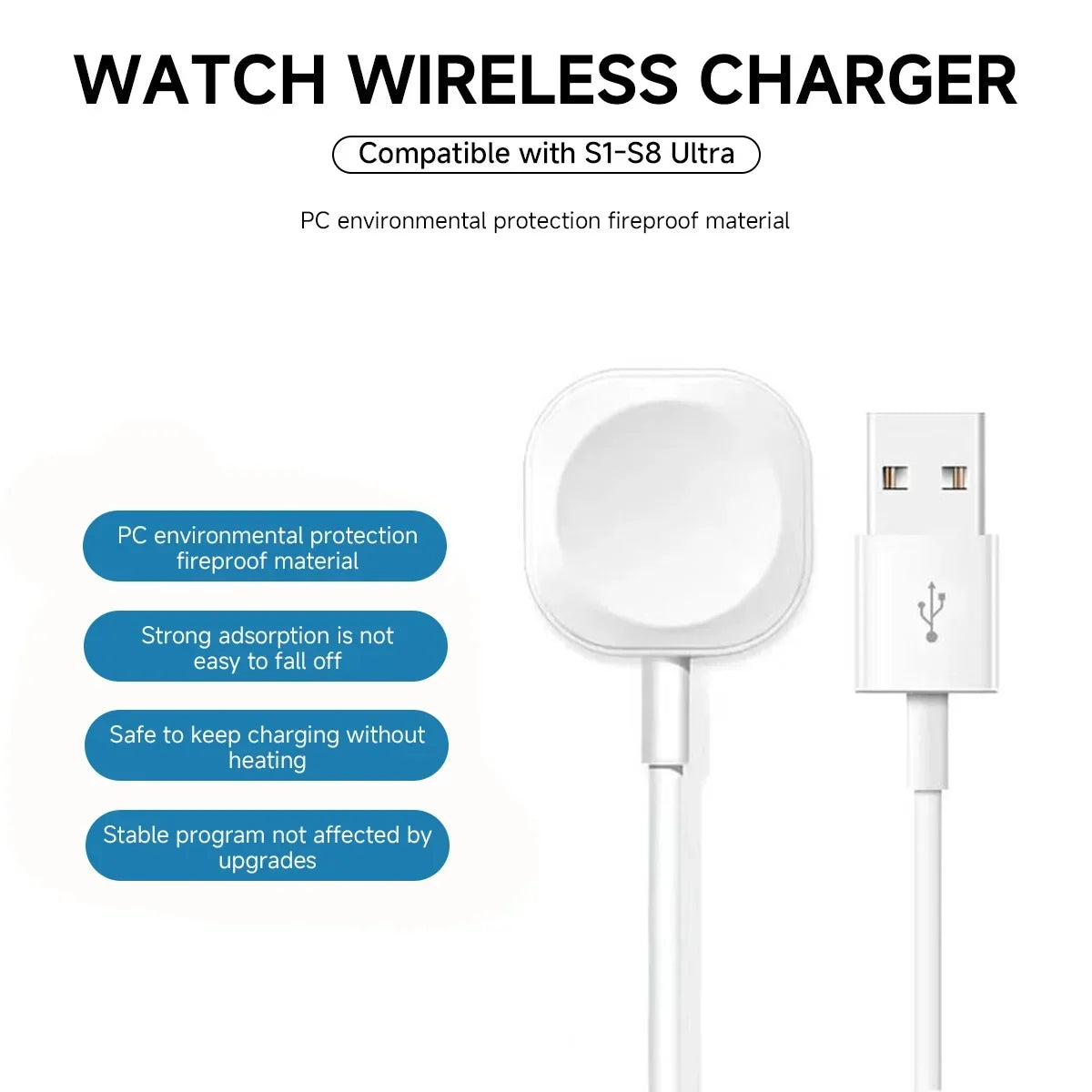 For Apple iWatch Series 9 8 7 SE 6 5 Portable Magnetic Wireless Charger USB C For Apple Watch 9 Fast Charging Cable Accessories