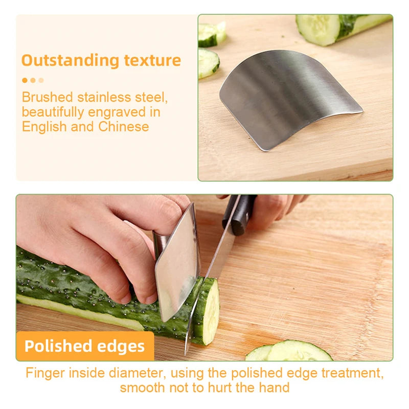 Guard Kitchen Gadgets Kitchen Accessorie Stainless Steel Finger Protector Safe Vegetable Cutting Hand Protecter Anti-cut Finger