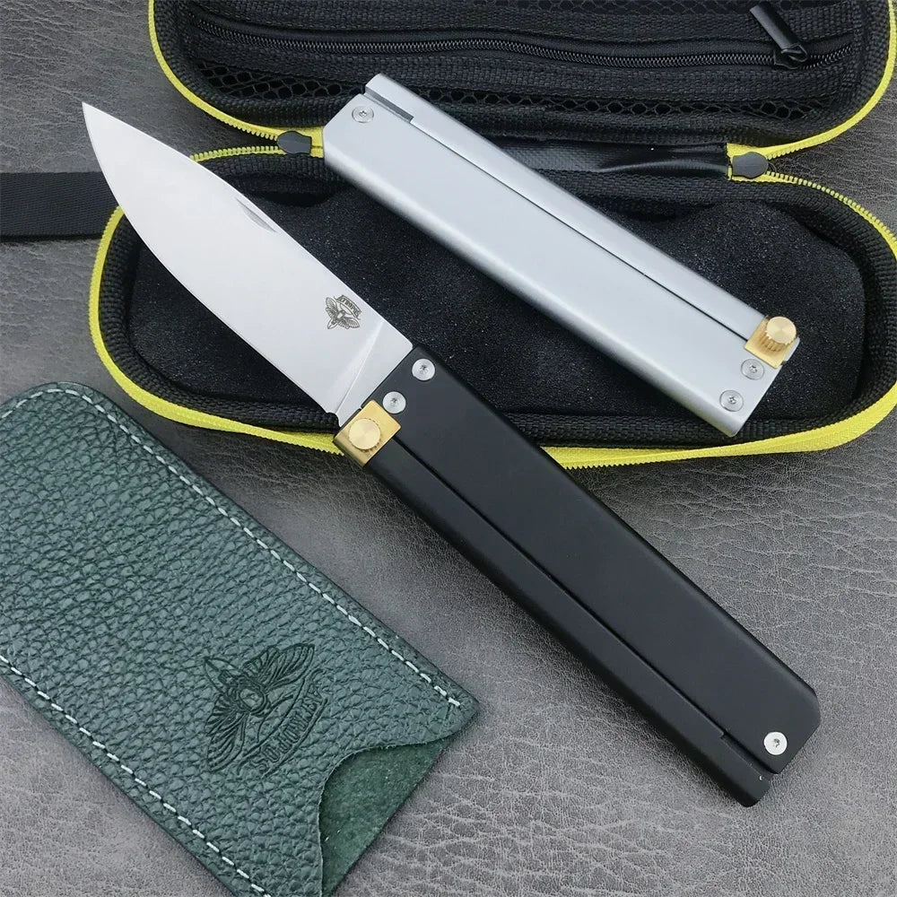 ATROPO Trapper Tactical Folding Pocket Knife D2 Sharp Blade Aluminum Alloy Handle Outdoor Pocket Hunting Survival Knife EDC Tool