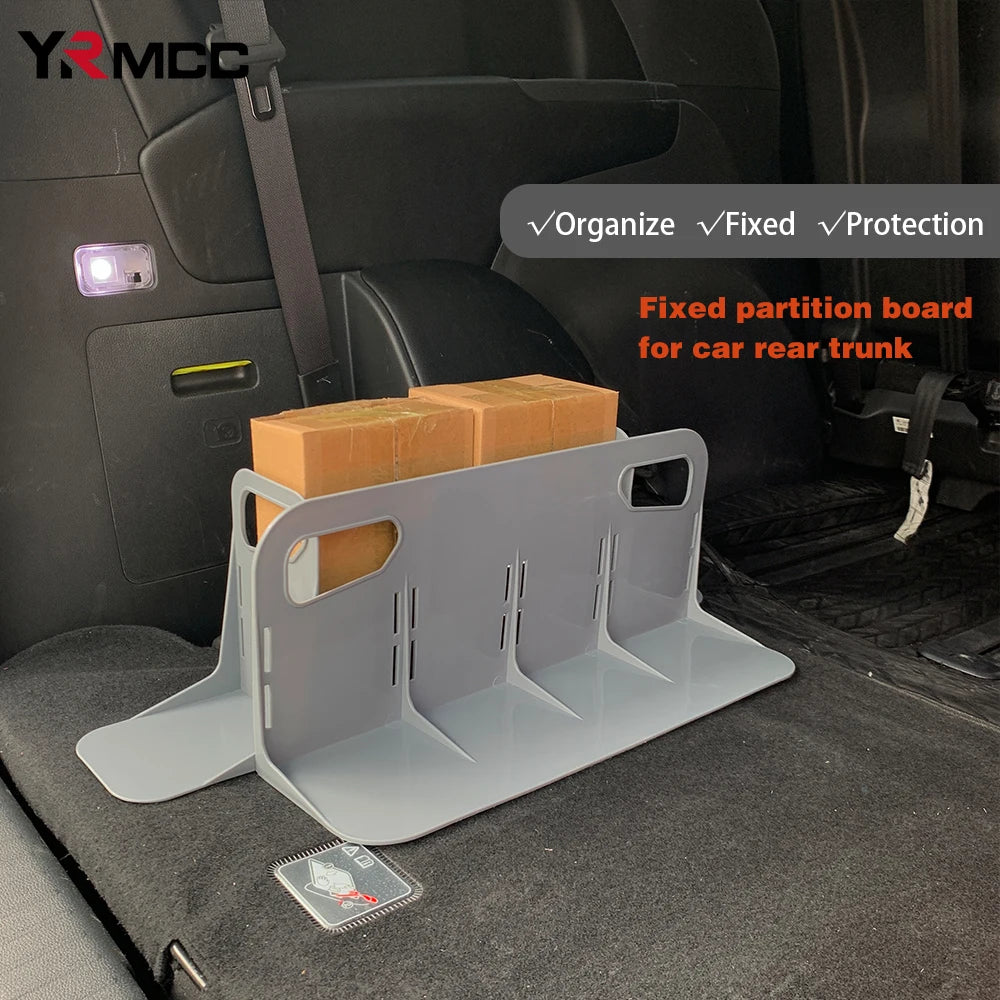 Car Trunk Storage Fixed Rack Organizer Holder Multifunctional Auto Stowing Tidying Plastic Baffle Solid Baffle Back Trunk Fixed