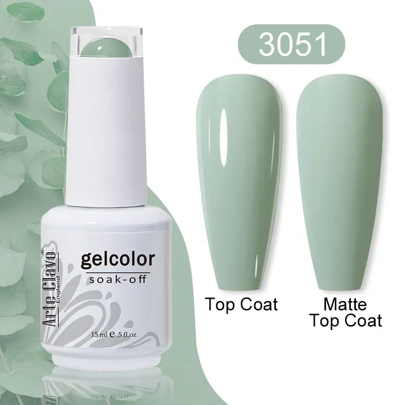 Arte Clavo 15ml Gel Polish Hybrid Varnishes 179 Colors Nails Art For Manicure Soak Off UV Need Top Base Primer Gel Nail Polish
