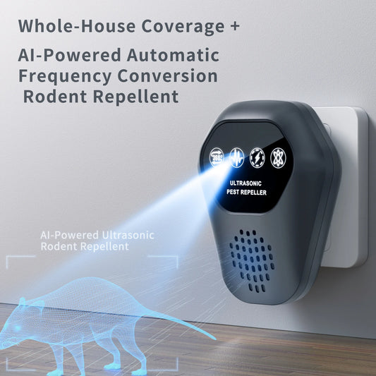 Ultrasonic Mosquito Repeller Rat Repeller Intelligent High-power Warehous Kitchen Variable Frequency Cockroach Pest Repeller New