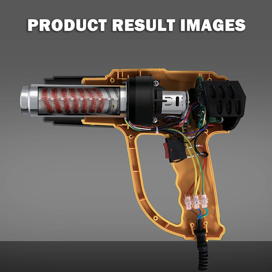 Hot Air Gun LCD Temperatures Adjustable Mini Heat Gun Thermal Blower Shrink Wrapping With Four Nozzles Construction Dryers 110V