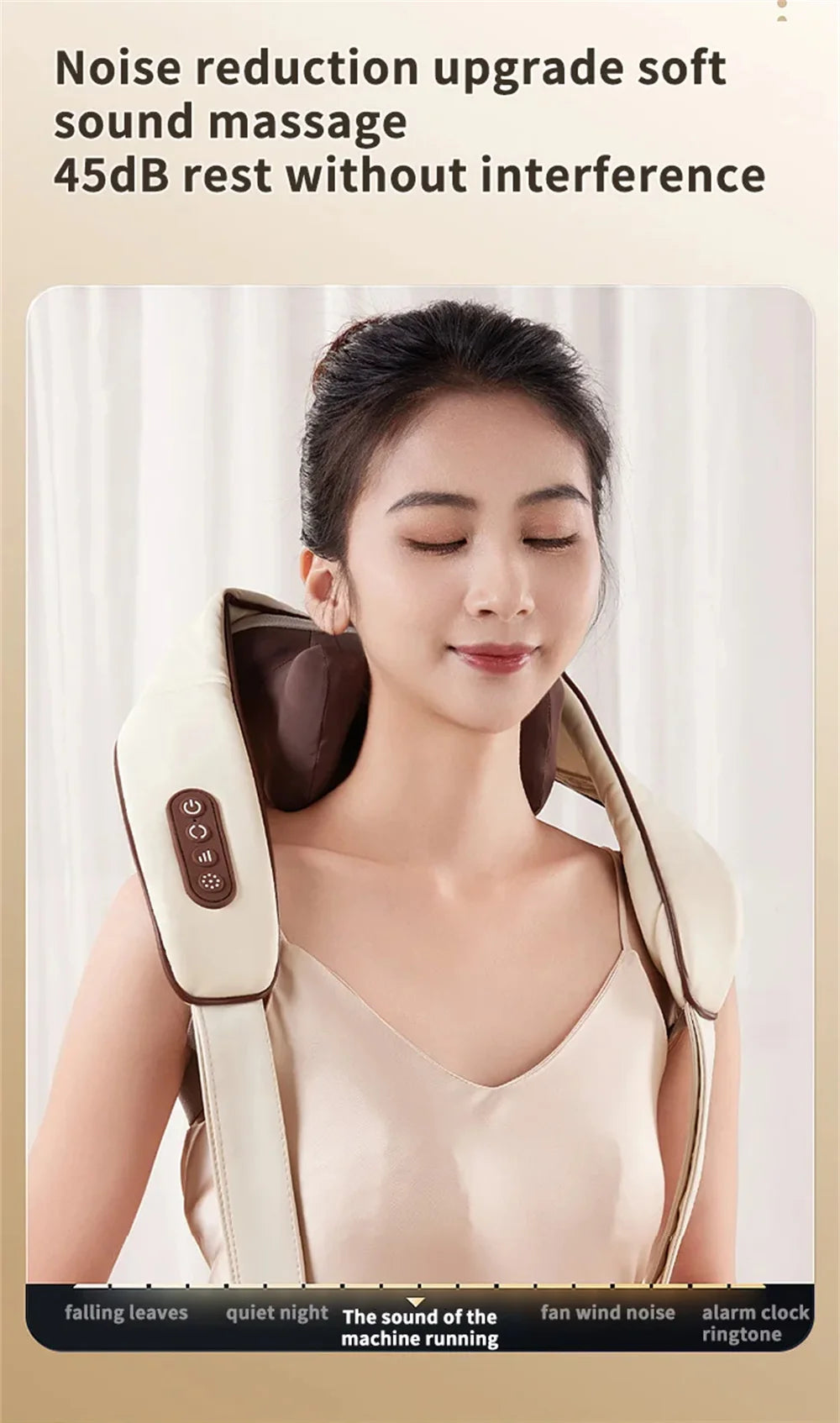 Wireless Electric Shiatsu Neck and Back Massager Soothing Heat Deep Tissue 5D Kneading Massage Pillow Shoulder Leg Body ﻿