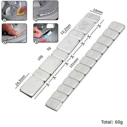 60g Wheel Balance Block Weight Iron Wheel Tyre Balancers For Car Motor Adhesive Wheels Balance Block Electronic Weights Blocks