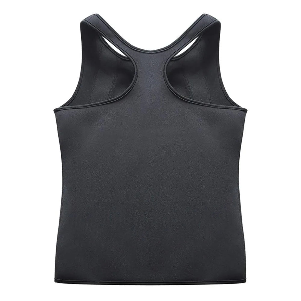 Men Abdomen Reducer Body Shaper Promote Sweat Sauna Vest Fitness Waist Trainer Belly Slimming Shapewear Fat Burner Tank Top