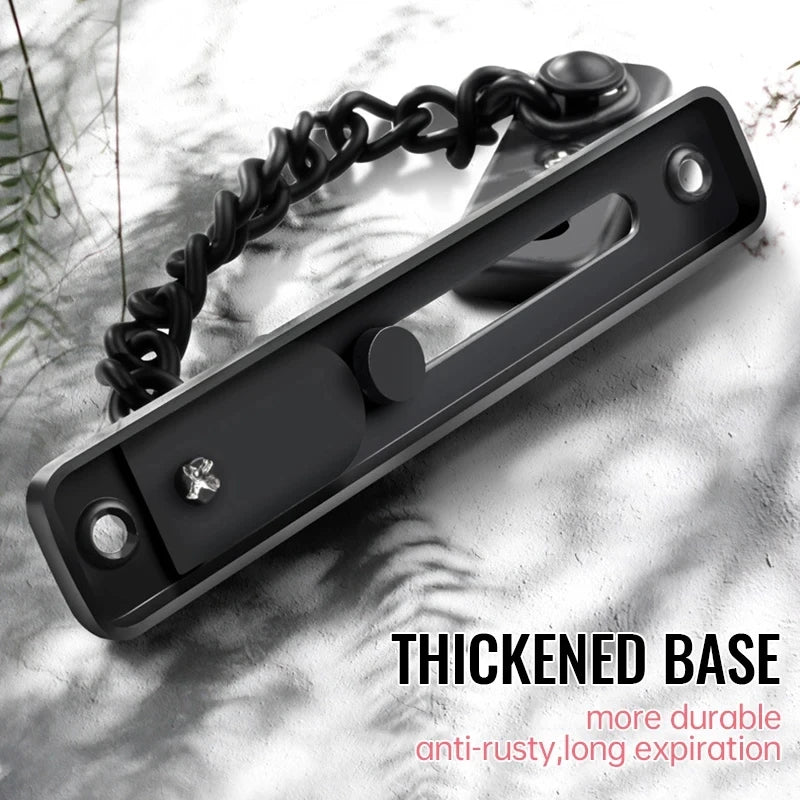 NAIERDI Security Door Sliding Chain Lock Safety Punch Free Stainless Steel Door Chain Lock Anti-theft Door Chain Latch Buckle