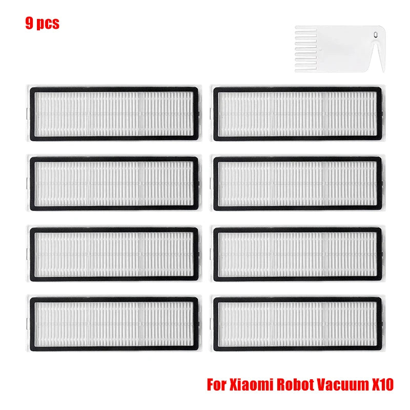 For Xiaomi Robot Vacuum X10 Robot Vacuum Cleaner Parts Replacement Main Side Brush Hepa Filter Mop Cloth Dust Bag Accessories