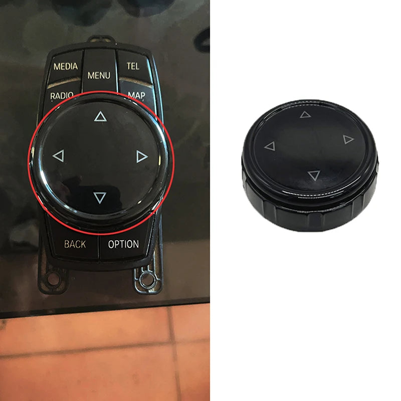Car Big Multi Media Knob Button Cover Trim Control Glossy Black ABS Plastic Fit for BMW 1 Series F20 3 Series F30 5 Series F10
