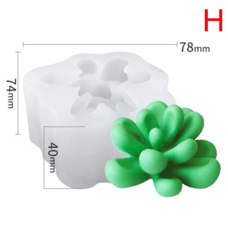 DIY Succulents Cactus Plants Silicone Epoxy Resin Mold Handmade Craft Mould