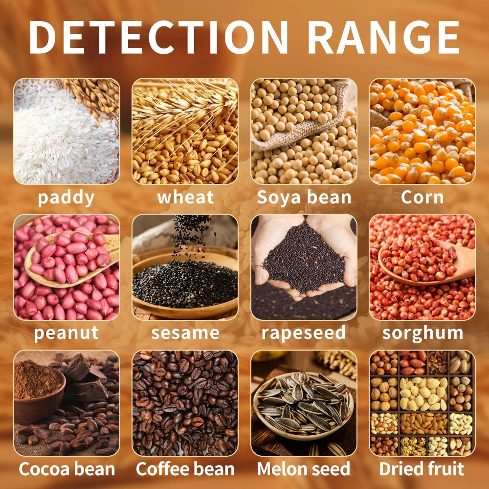 Smart Grain Moisture Meter For 37 Kinds Grains Humidity Tester Corn Wheat Peanut Seed Rice Coffee Bean Hygrometer Moisture Meter