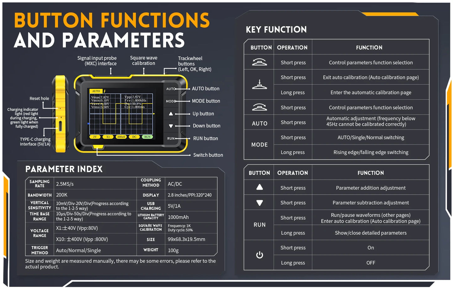 DSO FNIRSI-150 Digital Handheld осциллограф Pocket Kit 1MSa/s 200KHz Analog Bandwidth Support 80KHz PWM And Firmware Update