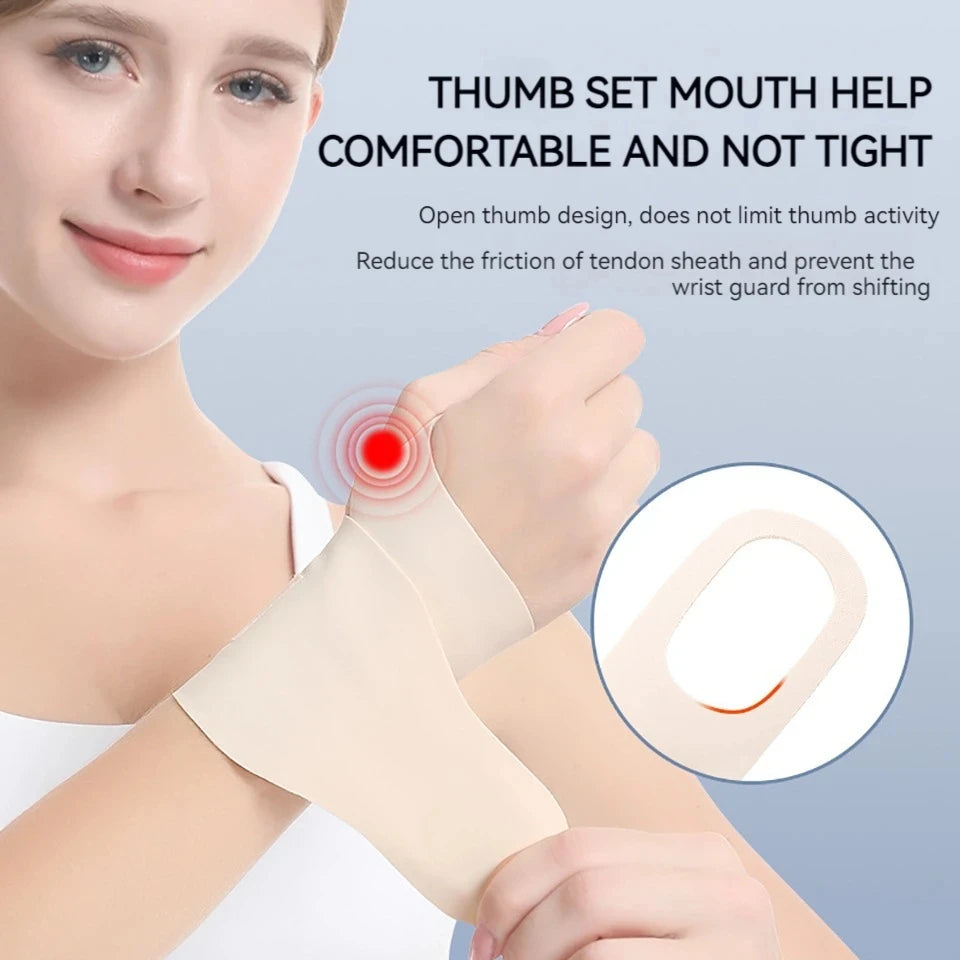 GOBYGO 1Pcs Lightweight Sports Compression Wrist Guard Pain Relief Anti-Sprain Ventilate Quick-dry Wrist Sleeve Badminton Tennis