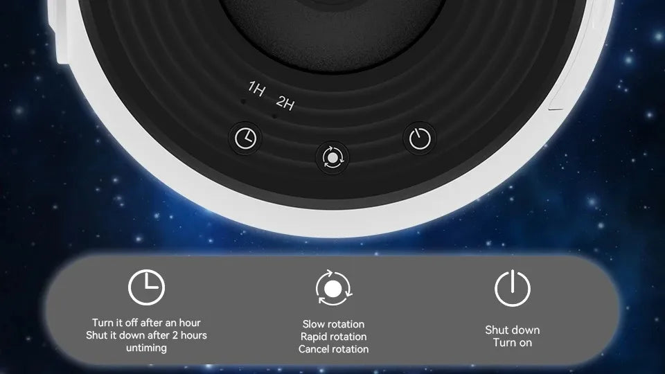 LED Night Light Galaxy Projector Starry Sky Projector 360° Rotate Planetarium Night Lamp For Room Decorative Children Kids Gift