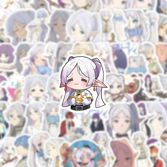 60pcs Cute Cartoon Frieren Beyond Journeys End Stickers Himmel Frieren Anime Decals Skateboard Laptop Phone Waterproof Sticker