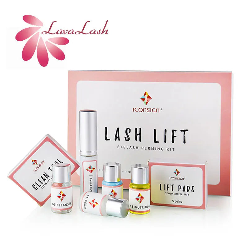 Lash Lift Kit and Eyelash Eyebrow Dye Tint Combination Lifting Eyelashes Perm Eye Makeup Set with Lift Pads and Clean Tools