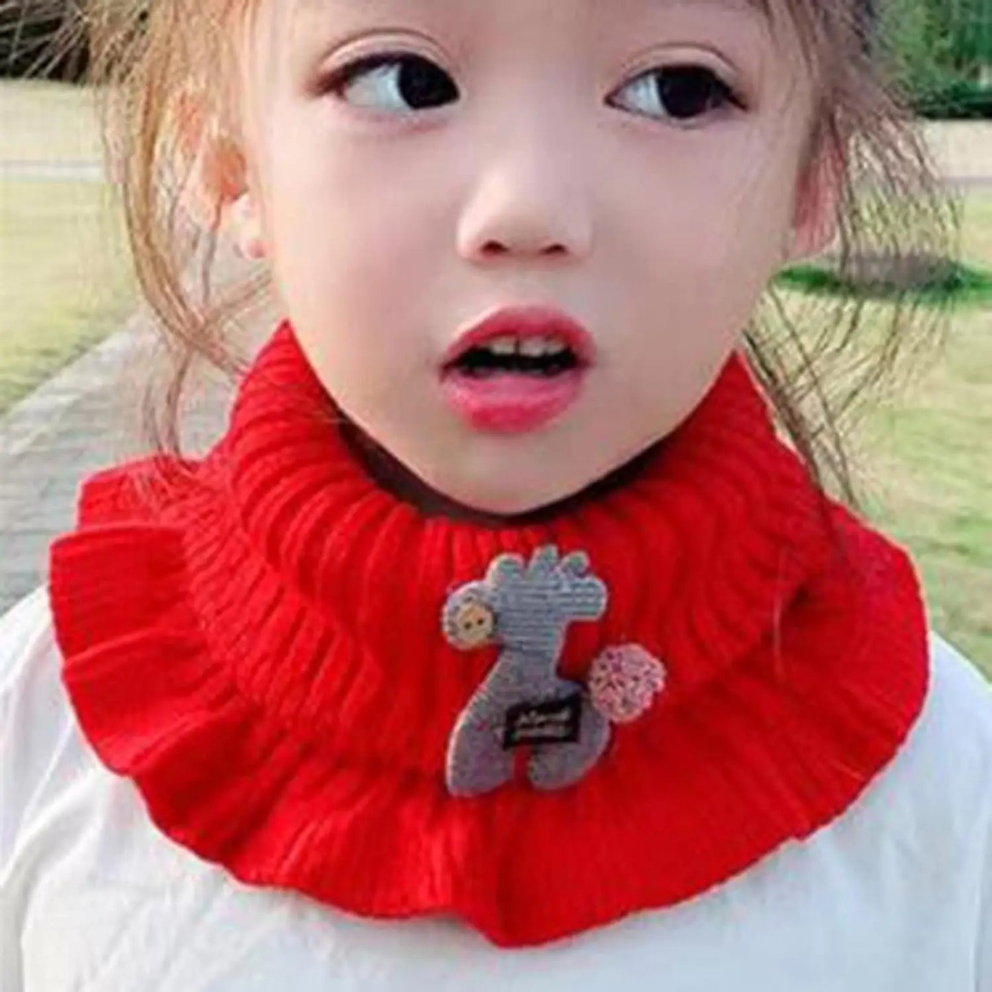 1PC Neck Warmer Scarf Scarf Autumn And Winter Deer Cartoon Neck Cute Versatile Winter Baby Thickened And Warm Gaiter