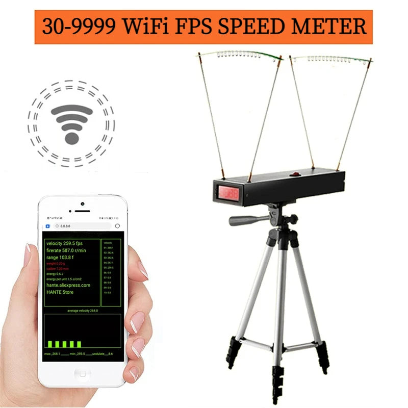 Speed Meter 30-9999 FPS Speed Meter for Shooting Chronograph Speed Meter Velocimetry Slingshot Bullet Speed Measuring Tools
